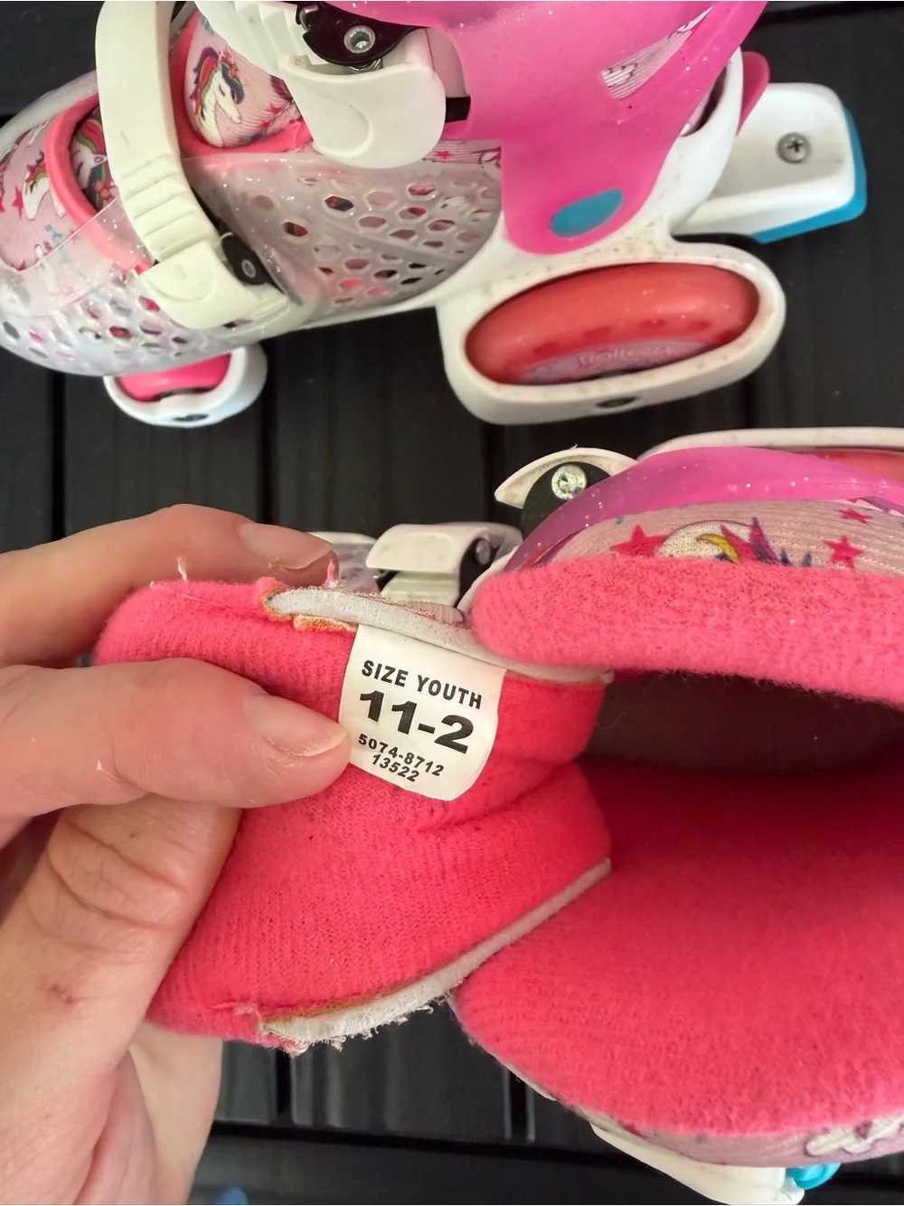 RD Kids' Pink Unicorn Adjustable Inline Skates